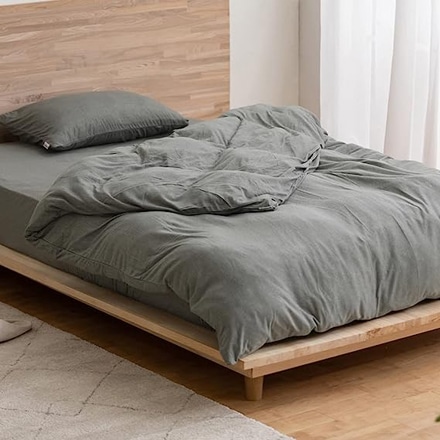 アイリスオーヤマ 掛け布団カバー セミダブル KKC-TCK-SD ダークグレー