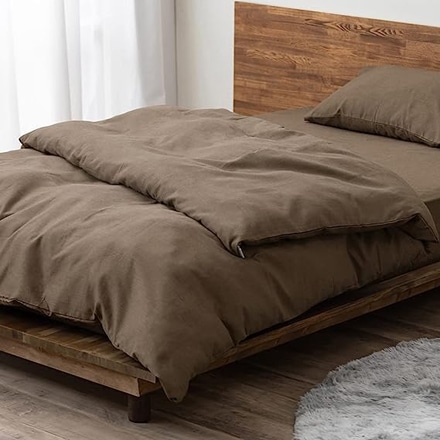 アイリスオーヤマ 掛け布団カバー ダブル KKC-TCW-D ブラウン