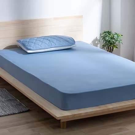 アイリスオーヤマ 冷感ボックスシーツ シングル BXS-NS3-S ブルー