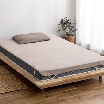 アイリスオーヤマ 透湿防水シーツ ダブル FLS-TCST-D ベージュ