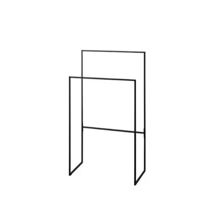 アイリスオーヤマ スタイル物干し 角型ダブルタイプ STMS-800W ブラック