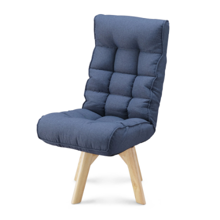 アイリスオーヤマ 回転ファブリックチェア ブルー FACN-K