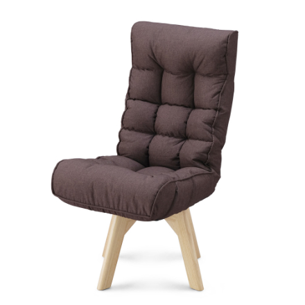 アイリスオーヤマ 回転ファブリックチェア ブラウン FACN-K