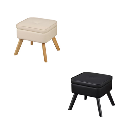 アイリスオーヤマ 収納付オットマン LEC-OT ブラック
