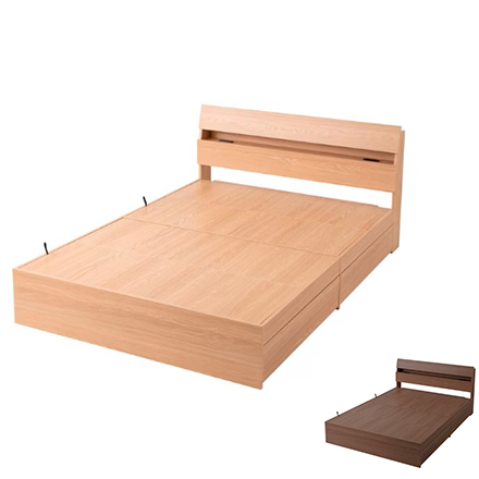 アイリスオーヤマ 収納ベッド ダブル STBS-D ナチュラル