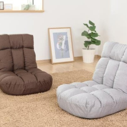 アイリスオーヤマ 広座面ポケットコイル座椅子 PCC-700 グレー