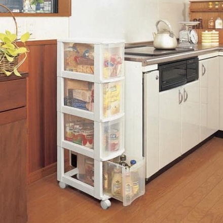 アイリスオーヤマ キッチンチェスト 040 ホワイト/クリア