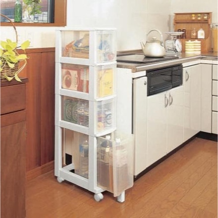 アイリスオーヤマ キッチンチェスト 031 ホワイト/クリア