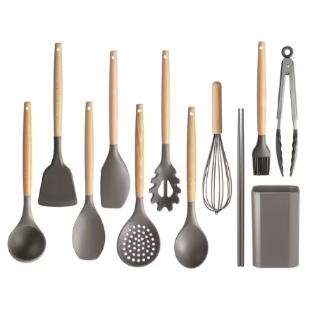 アイリスオーヤマ キッチンツール11点＋スタンドセット KT-11SS チャコールグレー