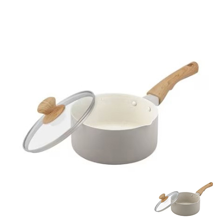 アイリスオーヤマ ナチュかる片手なべ18cm IH・ガス火対応 NTL-P18 パールグレー×アイボリー