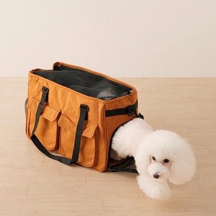 アイリスオーヤマ ソフトペットキャリー Mサイズ PSC-490 マスタード