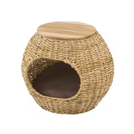 アイリスオーヤマ ラタン調ペットハウス ボール PHR-B4035 ナチュラル