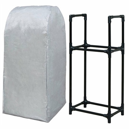 アイリスオーヤマ タイヤラック カバー付き 軽・コンパクト・普通車・ミニバン用 KTL-590C ブラック