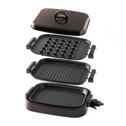 山善 3枚ホットプレート YHG-T131(T)