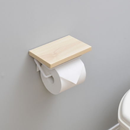 YAMAZEN ペーパーホルダー シングル RPH-S(WN/MWH) ウッドナチュラル