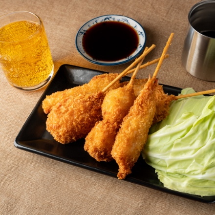 大阪 串揚げセット20本入り/鶏ささみチーズ串20g・じゃがいも串20g・豚ロース串20g・れんこん肉詰め串20g・うずら串30g×各4