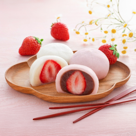 京都 「養老軒」 博多あまおう まるごと苺大福（白あん×2、こしあん×3　計5）