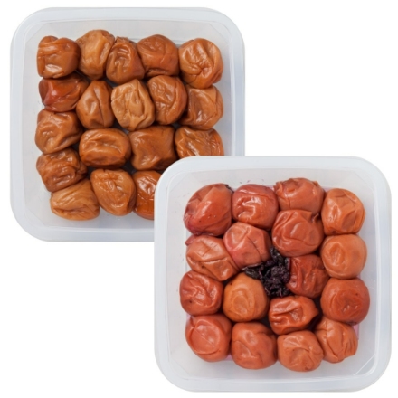 華やか彩り梅セット ～はちみつ＆しそ梅～ 600g×2(はちみつ梅：塩分8%・しそ梅：塩分8%)