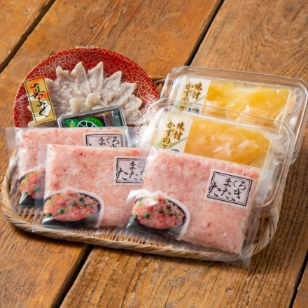 海ノ幸 3種詰合せ(ふぐ刺身付き)(ふぐ刺身20g×1、味付かずの子(醤油味)60g×2、まぐろたたき80g×3)
