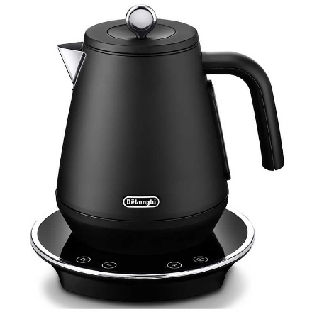 デロンギ エクレティカ 温度設定機能付き電気ケトル 0.8L KBY1210J-BK [ボールドブラック]
