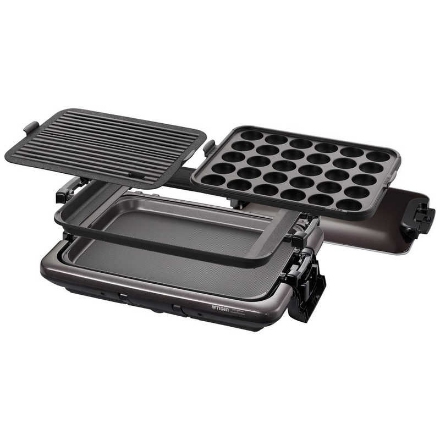 タイガー魔法瓶 ホットプレート プレート3枚 CRV-G301T [ブラウン ]