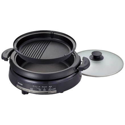 タイガー魔法瓶 グリル鍋 プレート2枚 CQE-B201TH [メタリックブラウン]