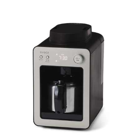 siroca シロカ 全自動コーヒーメーカー カフェばこ SC-A372（SN） [シャンパンシルバー]