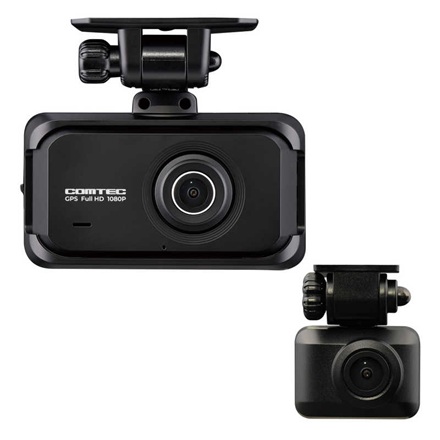 コムテック STARVIS2搭載 前後2カメラドライブレコーダー ZDR055 [ブラック]
