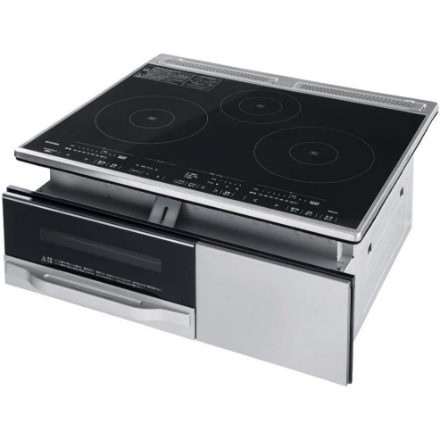 IH アイリスオーヤマ 3口ビルトインIHクッキングヒーター IHC-B3201-B [ブラック]