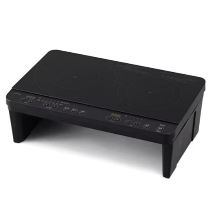 IH アイリスオーヤマ 2口IHコンロ 脚付き IHK-WT41S-B [ブラック]