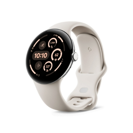 Pixel Watch 3 45mm GA05736-US [Polished Silver アルミケース/Porcelain アクティブ バンド]