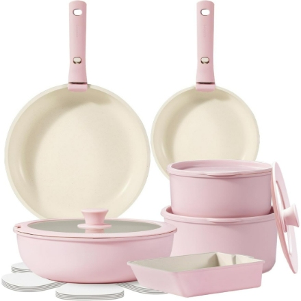 調理器具 CAROTE カローテ フライパン セット 16点 ピンク