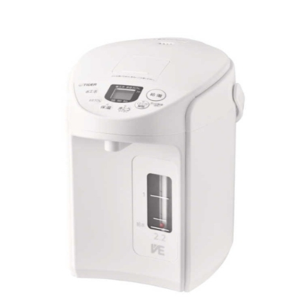 電気ポット タイガー魔法瓶 とく子さん 2.2L 蒸気セーブ機能つき PIQ-G220-WC クールホワイト