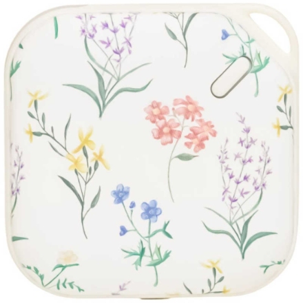 充電式カイロ エレス イーカイロ カレ LEDライト機能付 EK-CR25 フラワー ホワイト系