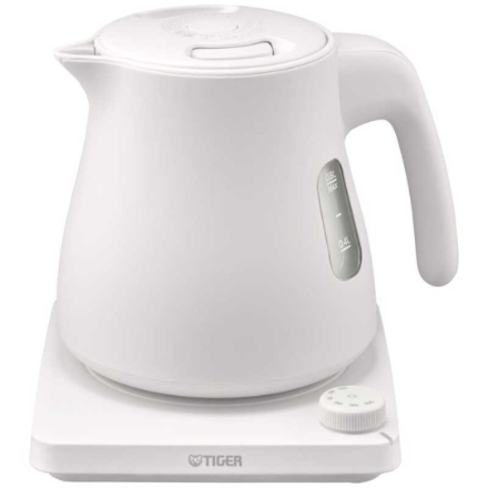 電気ケトル タイガー魔法瓶 蒸気レス電気ケトル 0.8L PTV-A080-WG グレイッシュホワイト