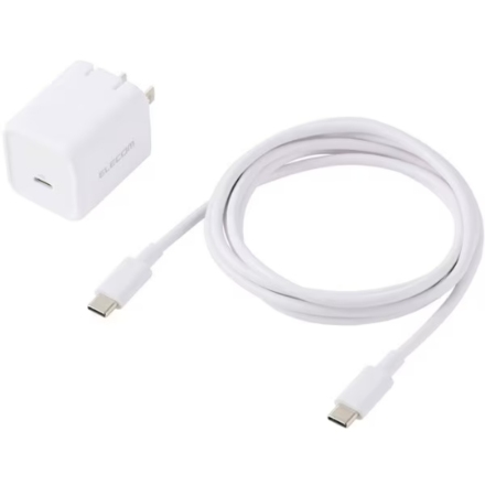 充電器 エレコム USB Power Delivery 45W AC充電器C-C1.5ｍ付 MPA-AC12345WH ホワイト