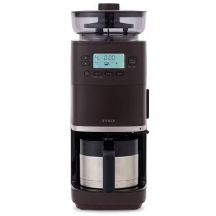 コーヒーメーカー シロカ コーン式全自動コーヒーメーカー「カフェばこPRO」 SC-C281(TD) ダークブラウン
