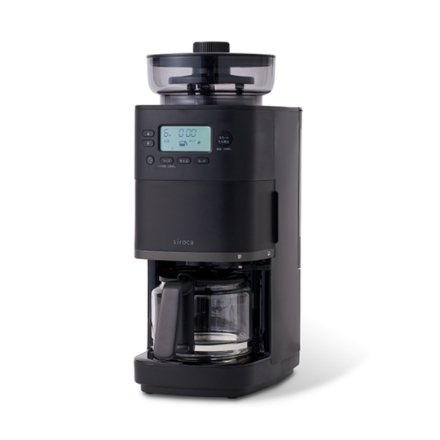 コーヒーメーカー シロカ カフェばこPRO [コーン式全自動コーヒーメーカー (6杯分)] CM-6C271K ブラック