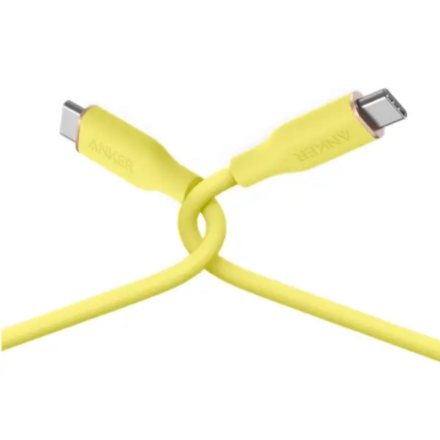充電ケーブル アンカー PowerLine III Flow USB-C ケーブル 1.8m A8553N72 レモンイエロー