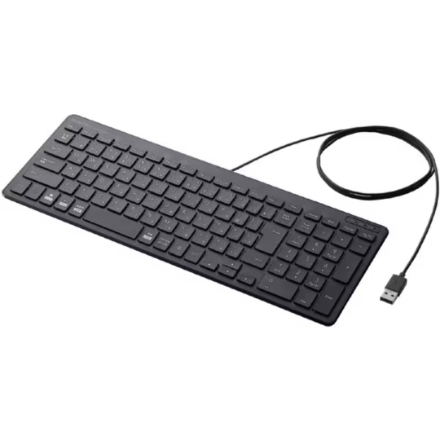 【勝間家電掲載】キーボード エレコム 有線薄型コンパクトキーボード TK-FCP097BK ブラック