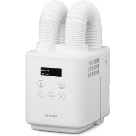布団乾燥機 アイリスオーヤマ カラリエmini TURBO ツインノズル JSK-W10-W ホワイト