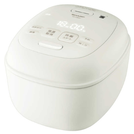 炊飯器 シャープ ジャー炊飯器 3mm厚釜＆球面炊き 3合炊き KSCS05J ホワイト
