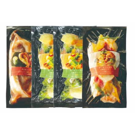 人気のハラスを３種のソースで楽しむ サーモンハラスソテー [香味バター200g×2、ガーリックソース200g×1、もろみ醤油200g×1 ]