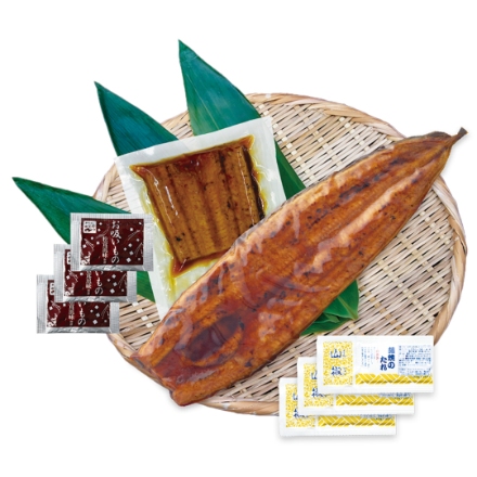 特大 鹿児島県産うなぎ蒲焼セット(永谷園お吸い物付) [うなぎの蒲焼き(200g)、うなぎの蒲焼きカット(80g)、タレ×3、永谷園お吸い物(2.3g)×3]