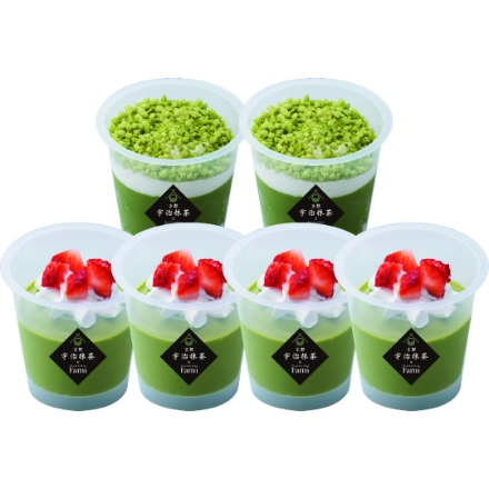 京都・宇治抹茶パフェ＆ティラミスのアイスセット [パフェアイス(58ml)４個・ティラミスアイス(81ml)２個]