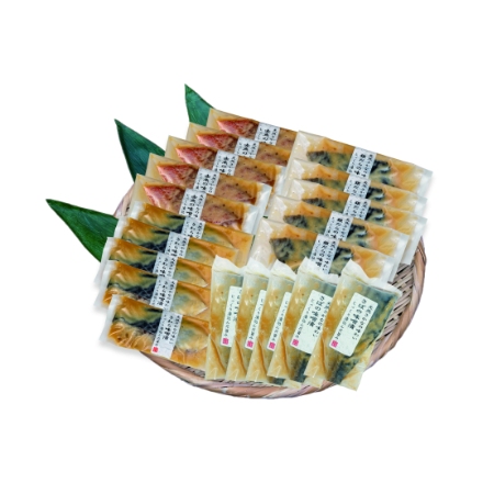 京味噌 漬け魚詰合せ [さわら80g×5、銀だら60g×5、さば80g×5、赤魚70g×5]