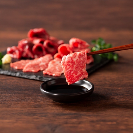 熊本 「フジチク」 ふじ馬さしセット（赤身/中とろ/たれ/生姜小袋）