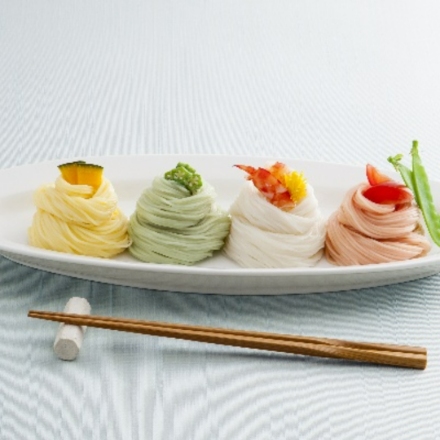 奈良 「池利」 夏野菜を使った三輪素麺(白50g×4)