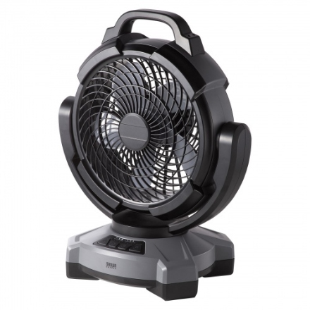 サンワサプライ 大型作業用ファン（充電式・自動首振り機能付き） FAN-W1BK ブラック