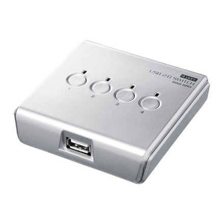 サンワサプライ USB2.0手動切替器（4回路) SW-US24N シルバー